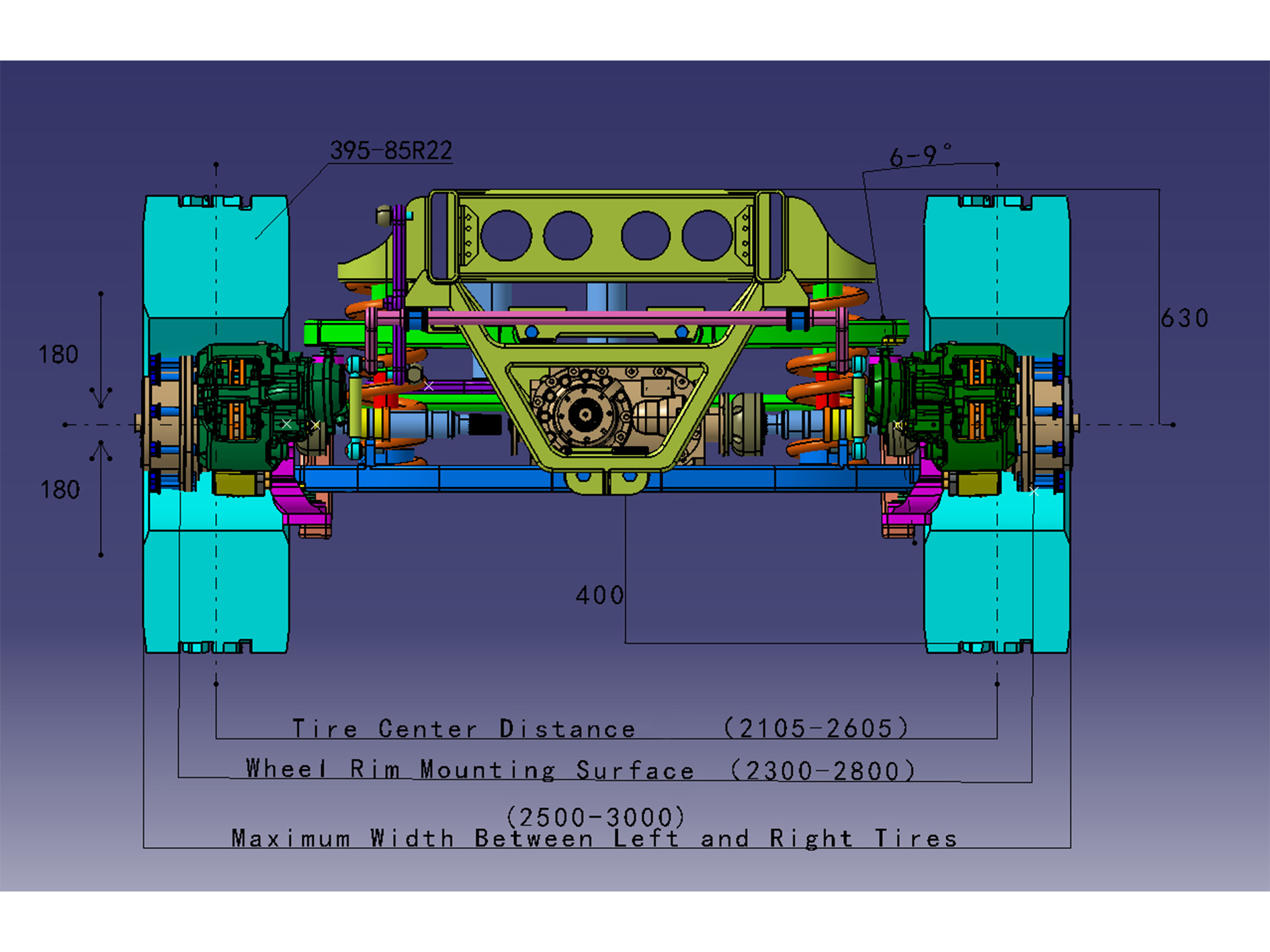 Front Axle Independent Suspension for 1300s
