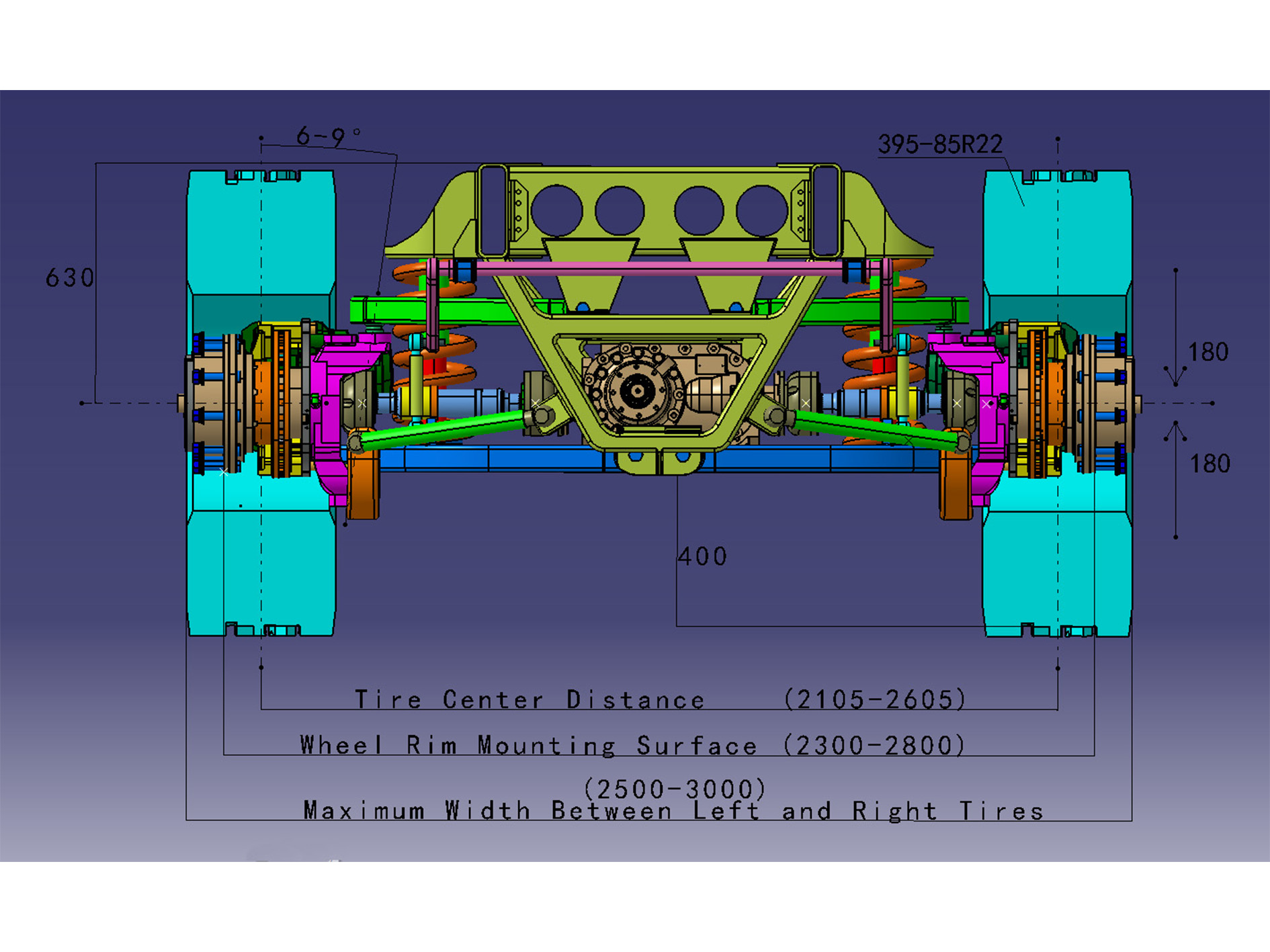 Rear Axle Independent Suspension for 1300s